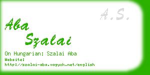 aba szalai business card